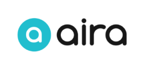 logo for Aira.io, app providing professional visual interpreters to blind & low vision people