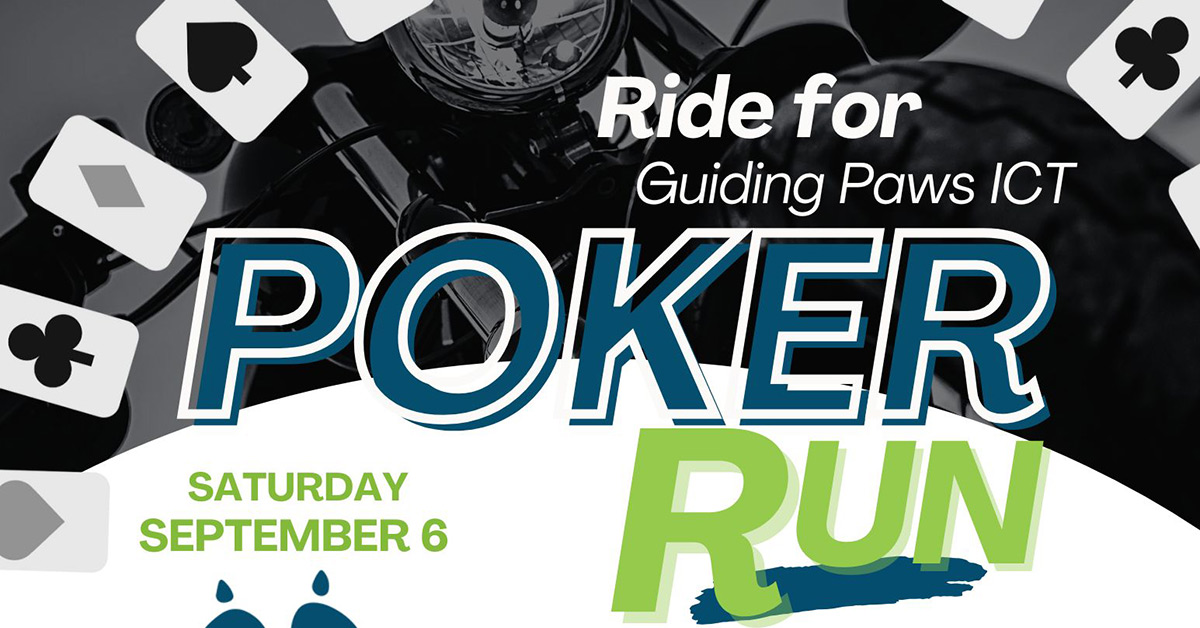 flyer image for Guiding Paws Poker Run